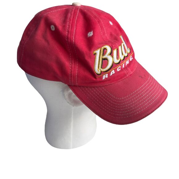 Anheuser Busch Nascar BUD Racing Hat Autographed Rick Rudd? Thrashed Y2K Nascar - Picture 4 of 16